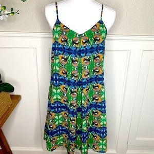 Sam Edelman Tropical Parrot Print Tank Dress XS